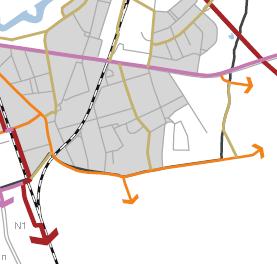 4. Verbindingen Fietsroutenetwerk (Mobiliteitsplan 2012) - Functionele fietsroute langsheen Liersesteenweg. - Alternatieve fietsroute langsheen Bouchoutselei.