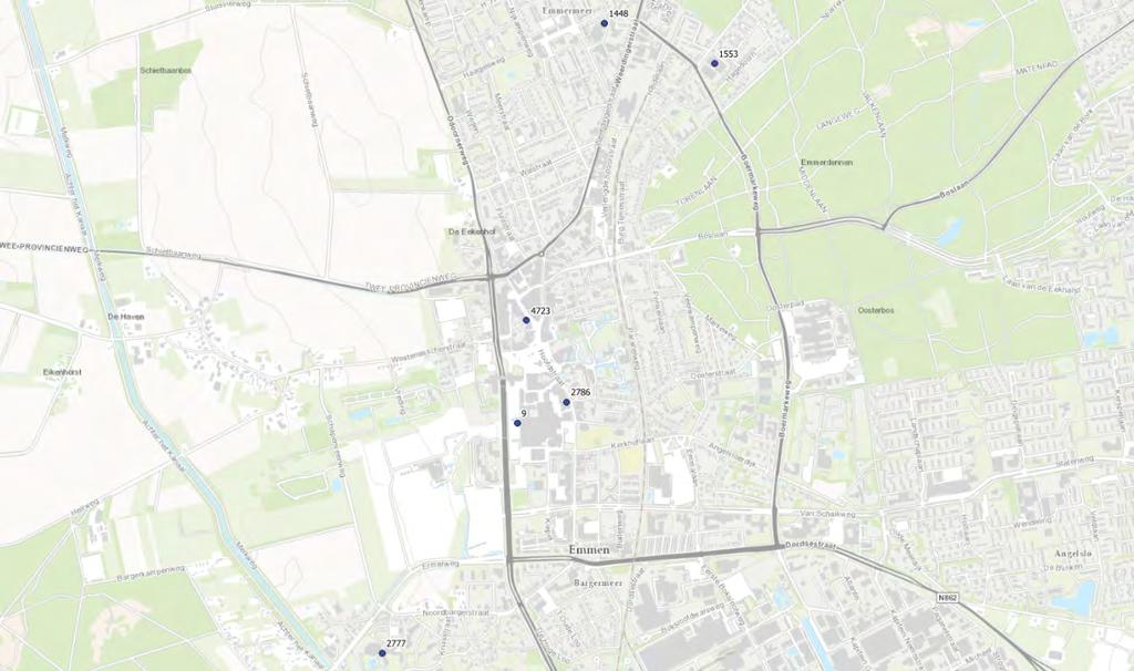 Stomerij E.E.R. - Noorderstraat 9 is in bovenstaand overzicht aangegeven als locatie 4723. Gezien de afstand tot de stroomopwaarts gelegen locaties 1448 en 1553 (allebei circa 1.
