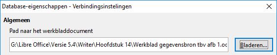 4. Selecteer, in het venster Eigenschappen gegevensbron, het databasetype. In ons voorbeeld is dit Werkblad. Klik op Volgende. Afbeelding 5: Het werkbladdocument selecteren 5.