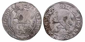 65,- 547. Leeuwendaalder Holland 1662. CNM 2.28.68. Delm. 832 (a).