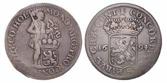 Zilveren dukaat Holland 1674. Fraai +. CNM 2.28.80.