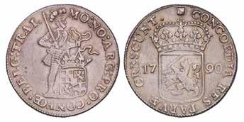 Halve zilveren dukaat Utrecht 1763.
