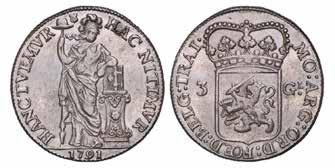 3 gulden Utrecht 1763. Prachtig -. CNM 2.