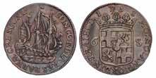 Duit afslag in zilver Utrecht Stad 1755. Zeer Fraai / Prachtig. CNM 2.44.21. 50,- 830.