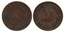 1158. ½ cent Willem III 1883. Zeer Fraai +. (Afbeelding vergroot). 20,- 1162. 1 cent Willem I 1822 U. Prachtig. (Afbeelding vergroot). 35,- 1166. 1 cent Willem I 1824 U. Fraai. (Afbeelding vergroot). 20,- 1170.