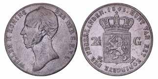 2½ gulden Willem II 1849. Zeer Fraai / Prachtig.