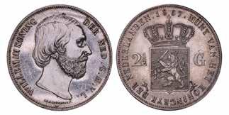 1323. 2½ gulden Willem III 1853. Zeer Fraai / Prachtig.