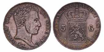 65,- 225,- 1345. 3 gulden Willem I 1821 U.