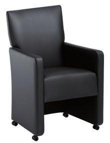 (op bestelling) Stapelbare stoel in Zwart of Aluminium epoxylak. Comfortabele rugleuning.