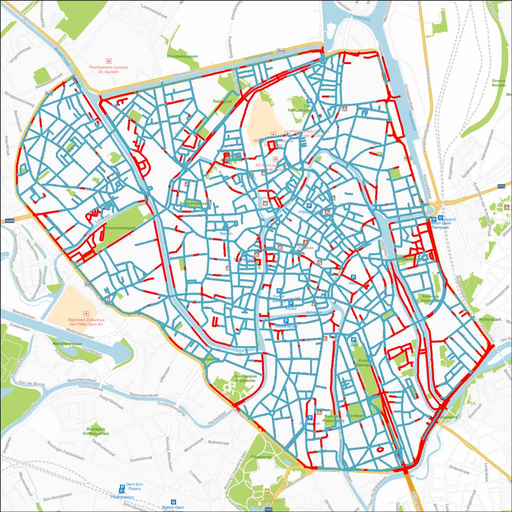 Figuur 5.3 Voorzieningsgebied fietsparkeernorm (20