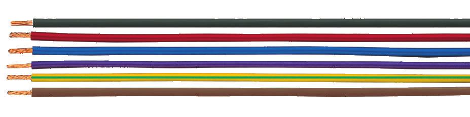 Draad en kabel Montagesnoer 90 C Montagesnoer H05V2-K en H07V2-K 90 C Materiaal: PVC isolatie Testspanning: 10kV Temp.
