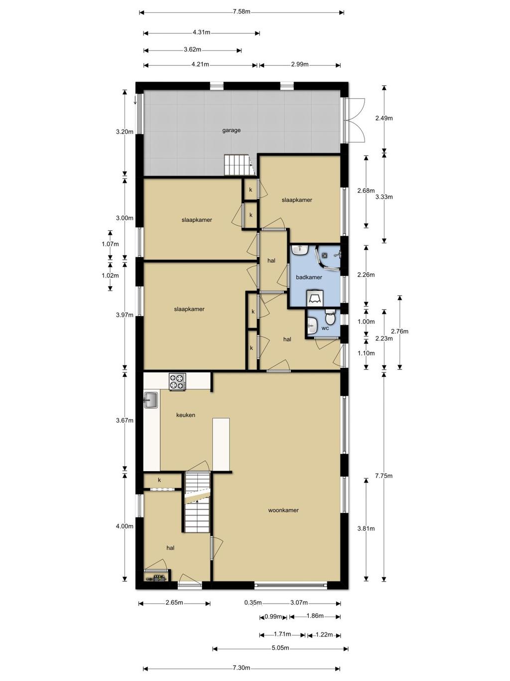 Plattegrond Begane