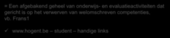 be student handige links STUDIEPUNT (STP) = rekeneenheid 1