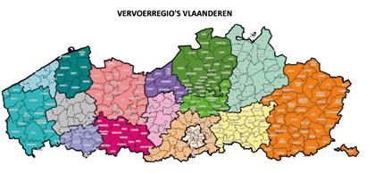 Vervoerregio s Vlaanderen (toestand op 27/1/217) 2.6.3.