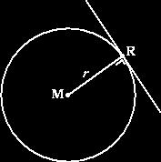 een vergelijking op van de raaklijn k in punt R.