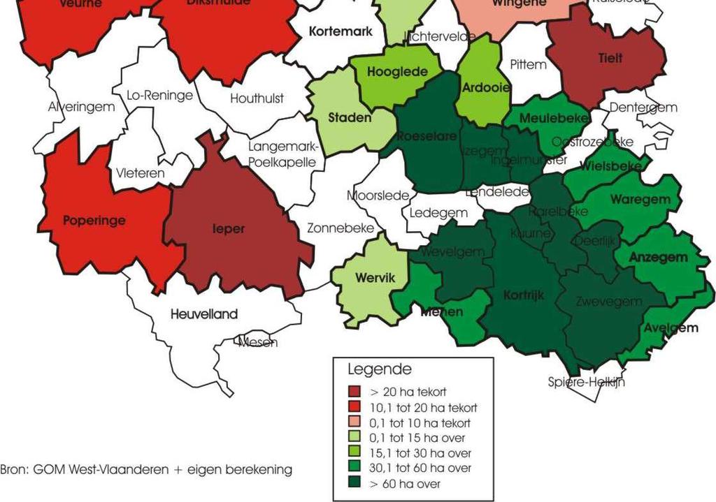 Over het totaal van de economische knooppunten Brugge,