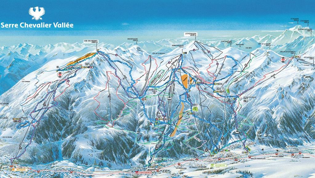 Skigebied: SKIGEBIED: SKIGEBIED GRAND SERRE-CHEVALIER Van 1400m naar