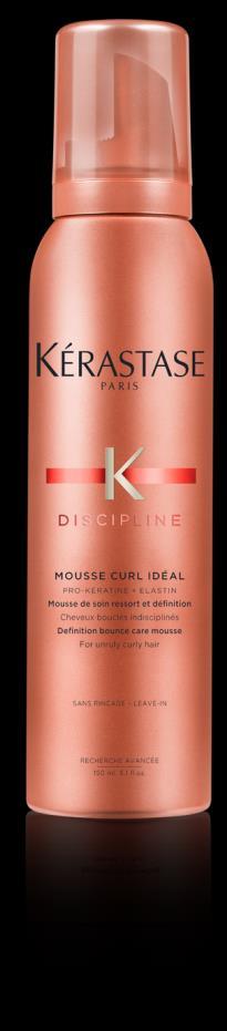 MODELLEER DISCIPLINE MOUSSE CURL IDÉAL Verzorgende mousse voor meer definitie Weerbarstig gekruld haar wat meer definitie en veerkracht nodig heeft - Krulvorm en definitie zonder het haar te