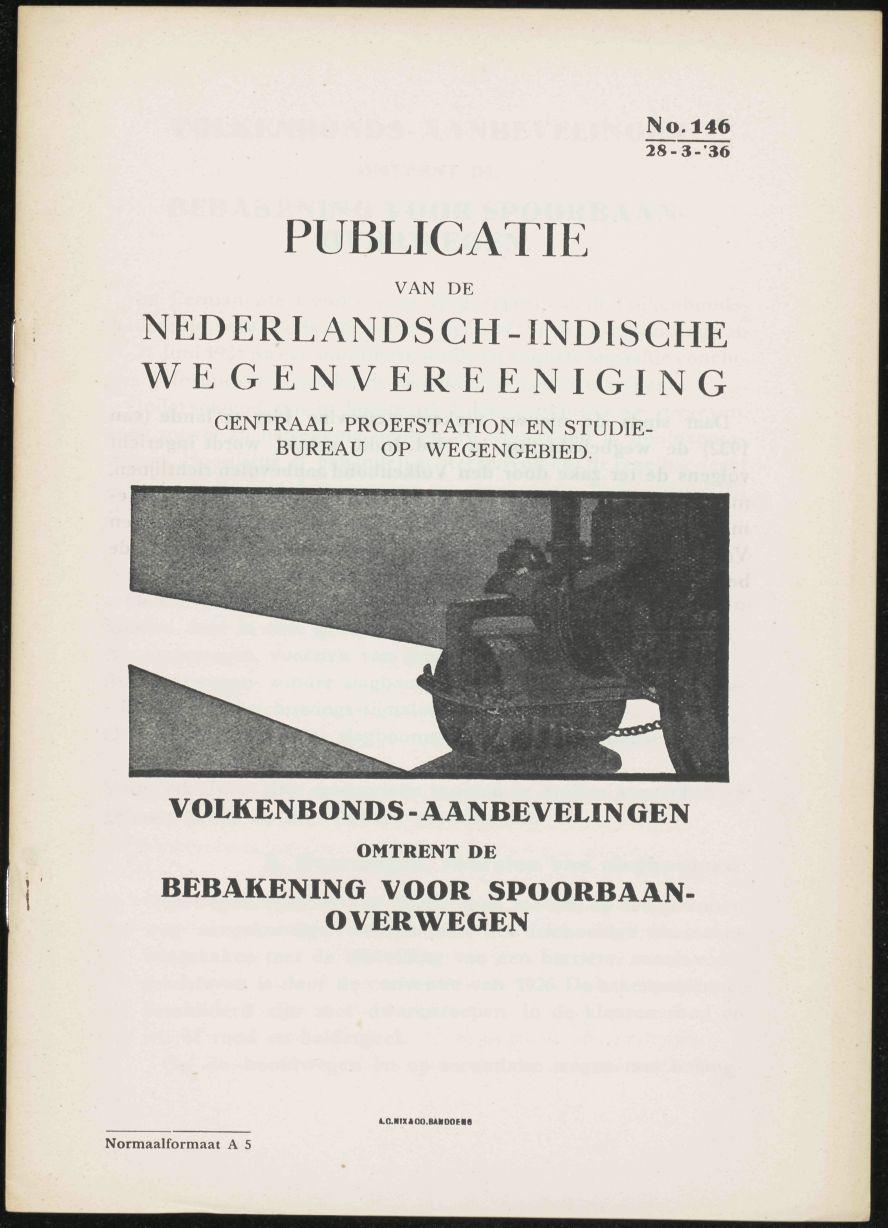 No. 146 28-3-'36 PUBLICATIE VAN DE NEDERLANDSCH-INDISCHE WECxENVEREENIGING CENTRAAL PROEFSTATION EN STUDIE BUREAU OP