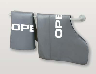 Stoelhoes voor OPEL art. nr. D-S 15 OP De stoelhoes garandeert bescherming van de voorste stoelen tegen vuil. Uit schuurvaste kunstleer, grijs.