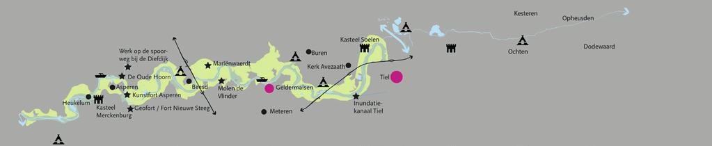 Intermezzo bijzondere kenmerken van de rivierzones en de Nieuwe Hollandse Waterlinie Open Lek: Open uiterwaarden en kommen Diversiteit is een belangrijk kenmerk qua functies en qua uitstraling: er