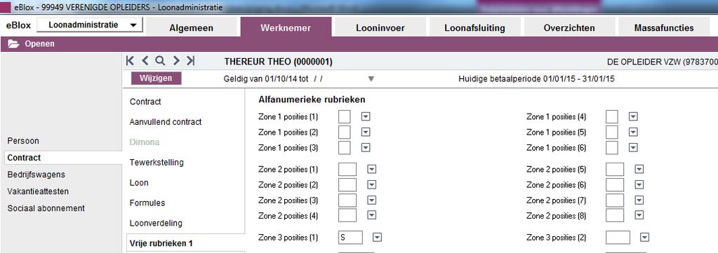 klik Uitvoeren of dubbelklik op de betrokken massawijziging.