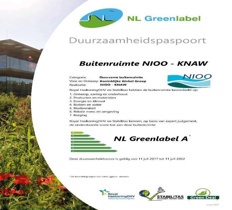 NL Greenlabel Gebiedslabel als procestool Inzetten als procestool met 5 onderdelen; Quickscan, Nulmeting, Beoordeling