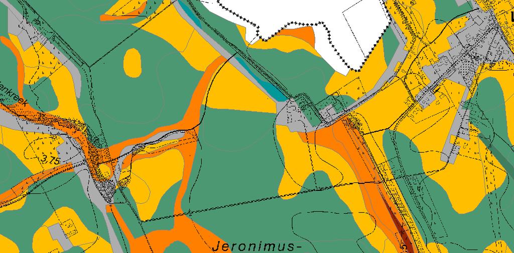 RUP 'Zonevreemde woningen in ruimtelijk kwetsbaar gebied' te Sint-Laureins Bodemkaart - deelgebied 1: woning 1 t.e.m. 6 1 2 3 4 5 Legende zonevreemde woningen 01. Antropogeen 03. Nat zand 04.