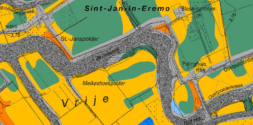 RUP 'Zonevreemde woningen in ruimtelijk kwetsbaar gebied' te Sint-Laureins Bodemkaart - deelgebied 3: woning 13 t.e.m. 17 13 14 Legende zonevreemde woningen 01. Antropogeen 03. Nat zand 04.