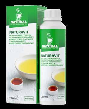 Natural Naturavit Een vloeibaar multivitamine complex Duiven absorberen de vitaminen in Natural Naturavit snel en volledig.