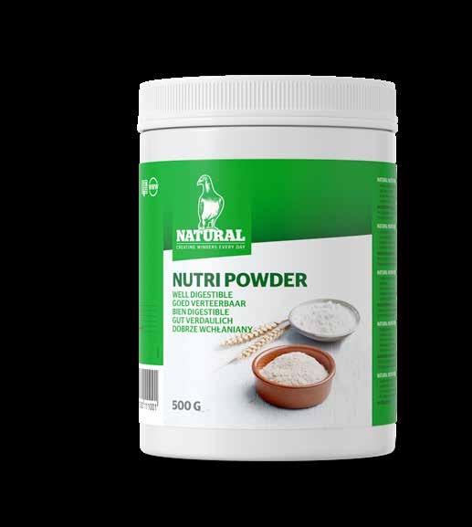 Natural Nutri Powder Natural Nutri Powder heeft dezelfde eigenschappen als Natural Nutripower, maar dan in poedervorm Natural Nutri Powder is een compleet, zeer licht verteerbaar bijproduct voor