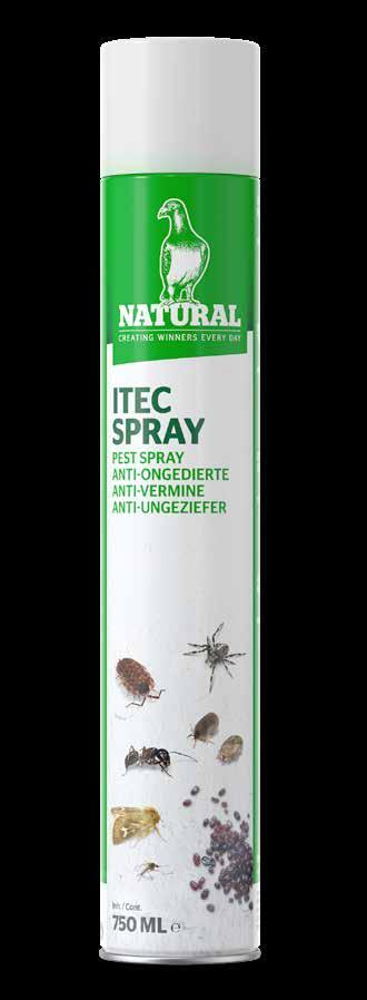 Natural ITEC Spray Een doeltreffend middel tegen uitwendige parasieten Natural ITEC Spray is een zeer doeltreffend product tegen uitwendige parasieten en ander ongedierte.