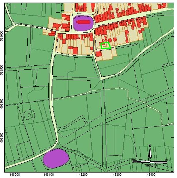 Op een hoogtekaart van de omgeving van Midsland valt de hoge ligging van het dorp op. De oost-west lopende geulpatronen ten noorden en zuiden van de hoogte van Midsland zijn eveneens goed te zien.