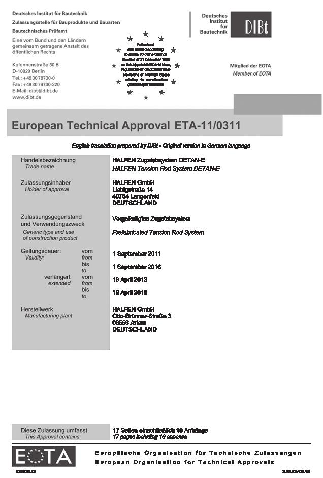 Goedkeuringen ETA-Europese technische goedkeuringen de veilige basis voor een constructief ontwerp NEW!