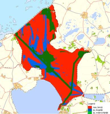 Figuur 2.1 Kansrijkheid van zandwinning in het IJsselmeer Dus: Geen potenties voor planten en mosselen; negatieve effecten zijn uit te sluiten.