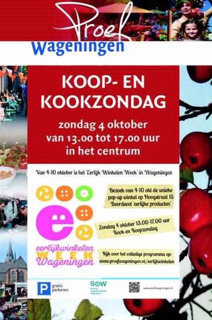 Oktober 1 & 2 oktober Koop- en kookzondag De Koop- en kookzondag trekt altijd veel bezoekers.