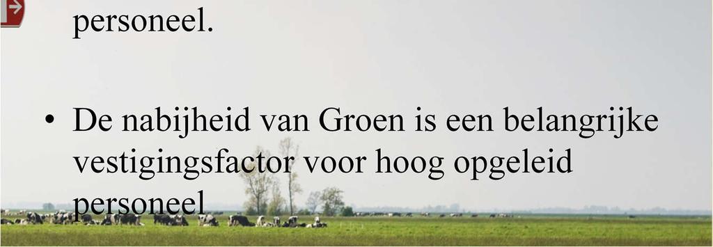 Gelukkig (en dat is een persoonlijke verzuchting) concludeert dit onderzoek dat de bedrijvigheid die metropolitane regio s aan zich willen binden sterk leunt op de beschikbaarheid van hoog