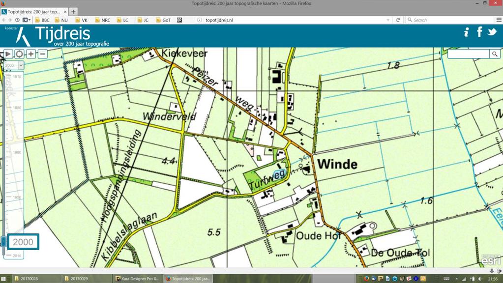 (wending) die de Winderloop hier maakt naar het oosten.