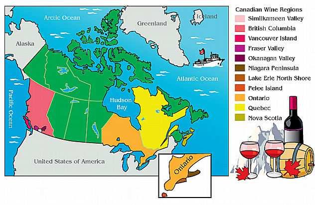 Ontario en British Columbia zijn het belangrijkst Verkoop wijn vnl.