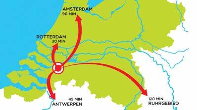 havens liggen op 60 km van Nieuw Prinsenland) en het Ruhrgebied.