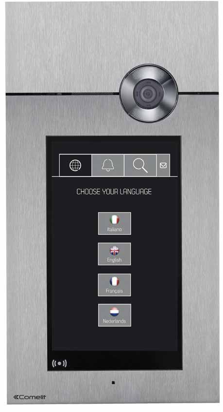 3one6 Touch Audio- en audio-/videodeurstation Van roestvast staal AISI 316 Kleuren-touchscreen van 8-inch met achtergrondverlichting Inbouw Beschikbaar voor 2-draads SBTOP- en ViP-systeem Afmetingen: