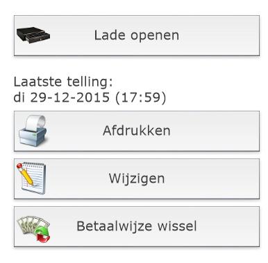 7. Betaalwijze Pin/EFT wordt automatisch afgestort LET OP: bij een met de kassa gekoppelde PIN terminal is er bij PIN/EFT géén tel optie, omdat bij een koppeling het bedrag op de PIN dagafslag altijd