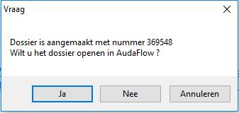 is aangemaakt; Na het klikken op OK krijgt u de vraag of