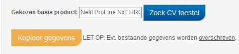 checklist, storings- en diagnosecodes van dit product over te nemen De gegevens zullen ingevuld worden op basis van het gekozen product Let op: eventueel reeds