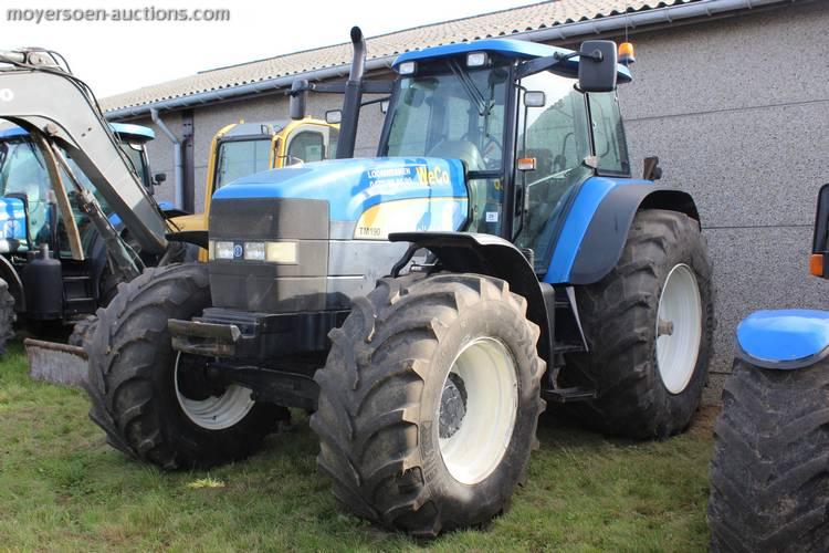 29 1 tractor New Holland TM 190 4x4 Vermogen: pk, MTM: 12000 kg, MTM Sleep: 44000 kg, 1e inschrijving: 2002, Teller: 4124, Chassisnr.