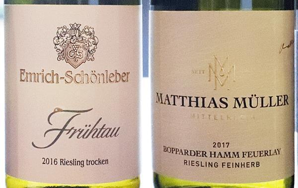Monzinger Riesling trocken Frühtau 2016, Weingut Emrich-Schönleber, Nahe Van een wijngaard op het zuiden met een rode leembodem en verweerde leisteen.
