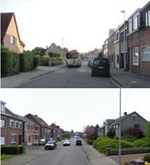 Vredestraat: ontbreken fietspaden De Vredestraat is een vrij drukke straat op de grens van Kontich en Hove. Buslijnen 190 en 195 rijden door deze straat.