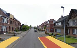 Het ideale profiel voor deze straat heeft een rooilijnbreedte van 15,5 meter nodig.