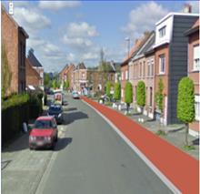 De Drabstraat wordt frequent gebruikt door fietsers op weg naar de vele Kontichse scholen. Net aan de overzijde van het kruispunt met de Expresweg bevindt zich het Sint-Ritacollege.