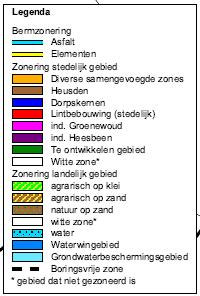 De bodemkwaliteitskaart uit 2005 onderscheidt 13 zones: 7 zones voor het stedelijk gebied, 4 zones voor het landelijk gebied en 2 zones voor wegbermen.
